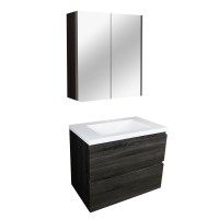 Qubist Dark Grey Wall Hung Vanity